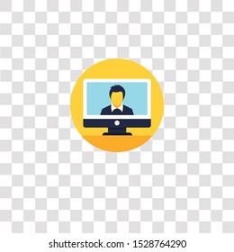 video conference icon sign and symbol. video conference color icon for website design and mobile app development. Simple Element from teamwork and organization collection for mobile concept and