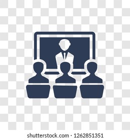 Video conference icon. Trendy Video conference logo concept on transparent background from Human Resources collection