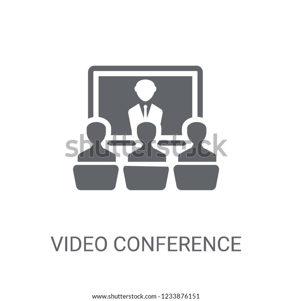 video conference icon trendy video conference stock vector royalty free 1233876151 shutterstock