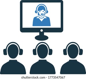 Icono de videoconferencia / gráficos vectoriales