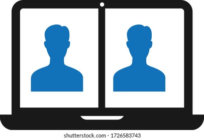 Video conference icon vector illustration  