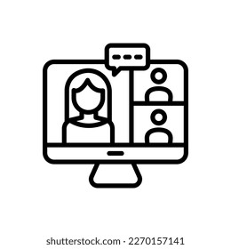 Video Conference icon in vector. Logotype
