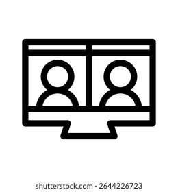 Video Conference Icon Vector Symbol Design Illustration