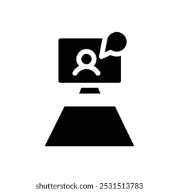 Video conference icon web design in vector