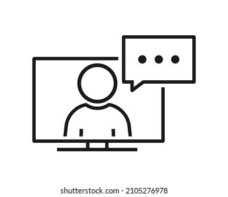 Video conference icon. Webinar online. Vector illustration