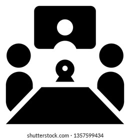 Video Conference Meeting Vector Icon