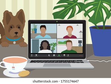 Video Conference meeting while working from home