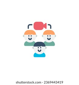 video conference and online learning Icon, Logo, and illustration Vector