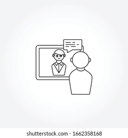 video conference, online meeting. online interview icon