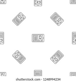 Video conference pattern seamless vector repeat geometric for any web design