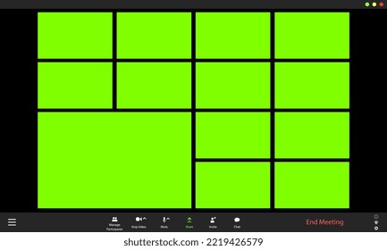 Video conference user interface. Video call window overlay