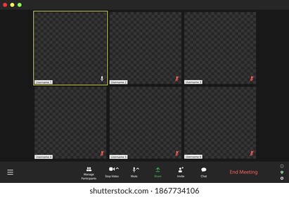 Video conference user interface, video conference calls window overlay