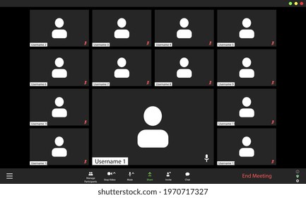 Video conference user interface, video conference calls window overlay