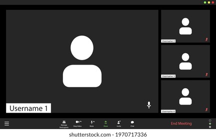 Video conference user interface, video conference calls window overlay