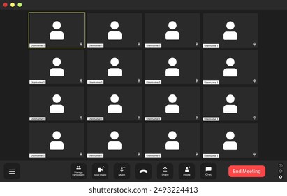 Video conference user interface, video conference calls window overlay