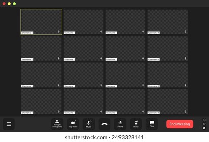 Video conference user interface, video conference calls window overlay