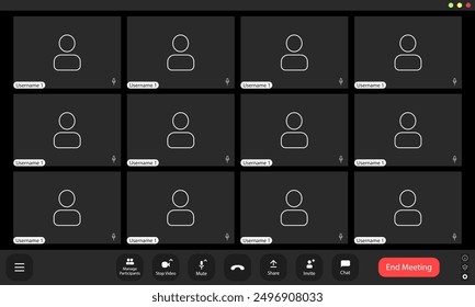 Video conference user interface, video conference calls window overlay