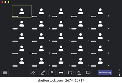 Videokonferenz-Benutzerschnittstelle, Videokonferenz-Anrufe-Fenster-Overlay