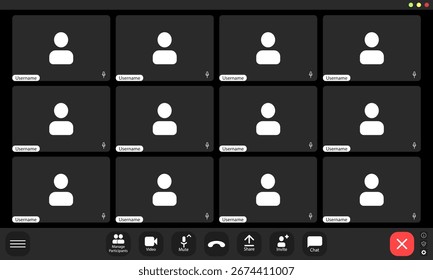 Video conference user interface, video conference calls window overlay