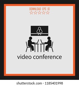 video conference vector icon