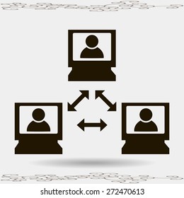 video conference vector icon