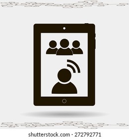 video conference vector icon