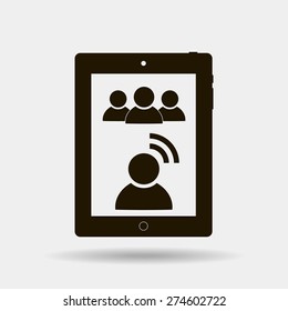 video conference vector icon