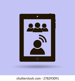 video conference vector icon