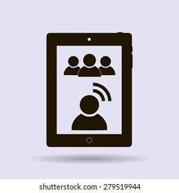 video conference vector icon