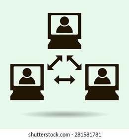 video conference vector icon