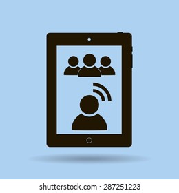 video conference vector icon