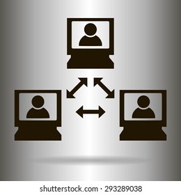 video conference vector icon
