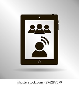 video conference vector icon