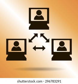 video conference vector icon