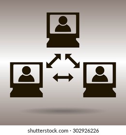 video conference vector icon
