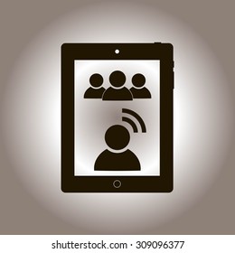 video conference vector icon
