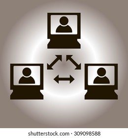 video conference vector icon