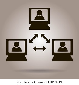 video conference vector icon
