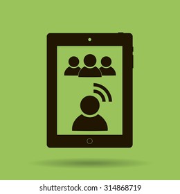 video conference vector icon