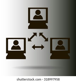 video conference vector icon