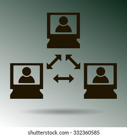 video conference vector icon