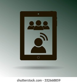 video conference vector icon