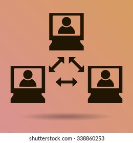 video conference vector icon