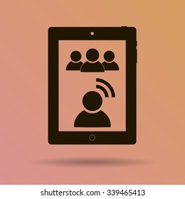 video conference vector icon