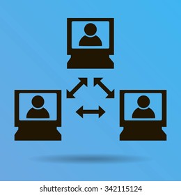 video conference vector icon