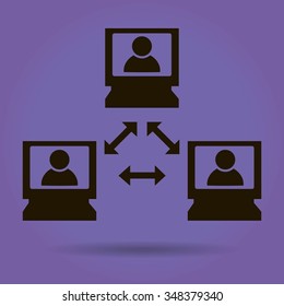 video conference vector icon