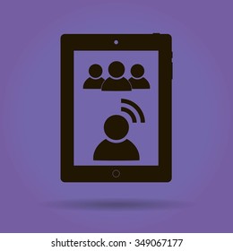 video conference vector icon