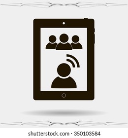 video conference vector icon