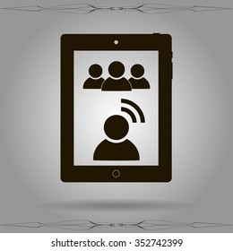 video conference vector icon
