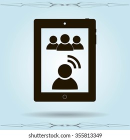 video conference vector icon
